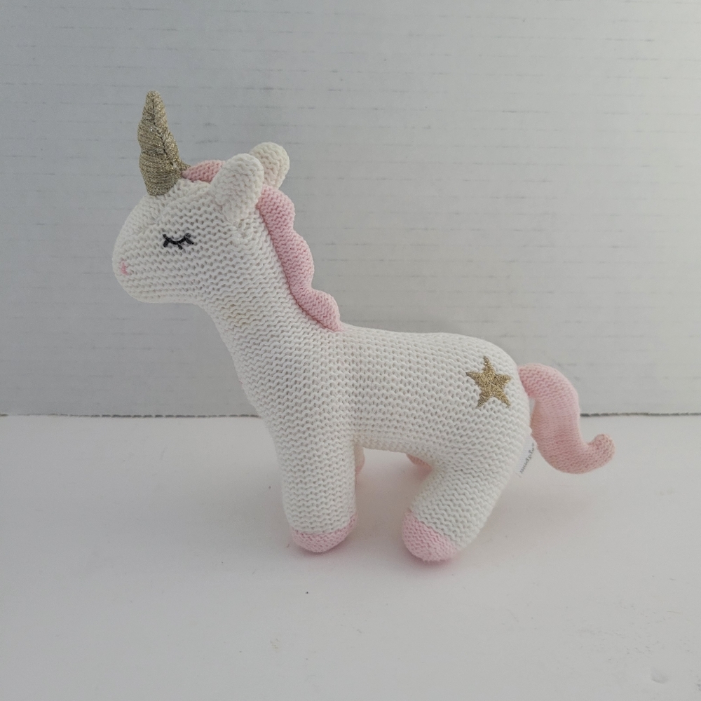 Mudpie Knit Unicorn Rattle - Picture 3 of 7